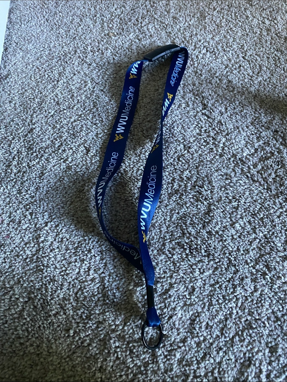 Navy Blue Branded Lanyard with Key Ring
